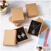 Jewelry Boxes 12Pcs Cardboard Set Gift Box Ring Necklace Bracelets Earring Packaging With Sponge Inside Rec Drop Delivery Packing Disp Dhobg