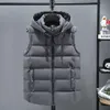 Gilets pour hommes 2023 automne et hiver gilet gilet décontracté sans manches chaud mode jeunesse épaissie grande taille vers le bas coton clip