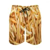 Shorts pour hommes 2023 Hommes Pantaloni Export Hambourg et frites mignon 3D imprimé grand bas d'été en vrac