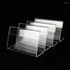 Quadros 25 pcs Acrílico Price Tag Stand Mini Sign Display Titular Cartão Etiqueta Counter Top Mesa Transparente 20/40mm