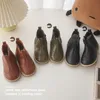 Boots Children Retro Boots Handsome Boys British Style Single Boots Girls Fashion Retro Chelsea Boots Kids Trend Cigarette Boots 230905