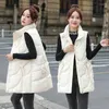 Vrouwen Vesten Herfst Winter Mouwloos Dons Katoenen Vest Jassen Vrouwen 2023 Koreaanse Mode Losse Casual Warme Rits Vrouwelijke Vest tops