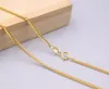 Chaînes Au750 Pure 18K Chaîne en or jaune Hommes Femmes Collier à maillons 7.1-7.3g 18 "L