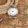 Pocket Watches Steampunk Vintage Hollow Spider Bronze/Silver Necklace Watch For Kids Men Women Cool Pendant Chain Clock Collect Gifts