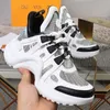 Archlight Black White Breattable Trainers Platform Sneakers Casual Shoes Woman Män Silver Blue Pink Gold Leather Lace Up Size 36-45
