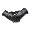 Mittens GOURS Winter Real Leather Gloves Men Black Genuine Goatskin Gloves Fleece Lined Warm Fashion Driving Mittens Arrival GSM043 230905