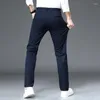 Pantaloni da uomo 98% cotone Casual da uomo tinta unita Business Fashion dritti slim fit chino grigi autunno inverno pantaloni uomo