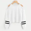 Women's Tanks Women Off Shoulder Long Sleeve Blouse Sweatshirt Pullover Casual Tops Shirt Cropped Y2k Cute Tank Top Luxury Cloth