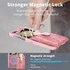 Flip5 Diamond Metal Ring Retro Folding Shell For Samsung Galaxy Z Flip 5 Magnetic Lock Wallet Phone Case With Glass Film