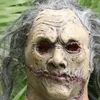 Máscaras de festa fantasma máscara assustador sangrento zumbi máscaras cabelo realista cabeça cheia capacete halloween cosplay traje festa adereços 230905