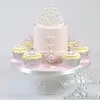 Baking Moulds 2pcs/set Crown Plastic Fondant Cutter Cake Mold Sugarcraft Decorating Tools Vintage Plaque Frame Cookie Set