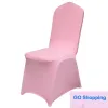 Partihandel 10st White Wedding Chair Cover Universal Stretch Polyester Spandex Elastic Seat Cover Party Banket Hotel Dinner Supplies