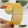 Bangle Dubai Flowers Shape For Women 24K Gold Bracelets Biżuteria Etiopska arabska afrykańska modna bransoletki projektant biżuter