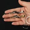 Keychains 8cm Valorant Reaver Melee 2.0 Nyckelkedja Suverän skinning Keychain för män Boy Sniper Rifle AMW Model Pendant Ring Fans smycken