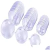 Décorations de Noël 4 cm 5 cm 6 cm 7 cm 8 cm 9 cm 10 cm en plastique transparent boule remplissable boules d'ornement créatif décoration d'arbre ornements D Otdca