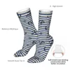 Herrensocken Herren Sport Anker und marineblaue Streifen Baumwolle Damensocke