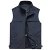 Giacche da uomo Giacca senza maniche ad asciugatura rapida Uomo Estate Outdoor Maglia sottile Pography Gilet multitasche Gilet da uomo Chaleco Hombre M-5XL