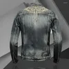 Erkek Ceketler 2023 İlkbahar/Sonbahar Yüksek Kaliteli Nakış Denim Sokak Giyim Jean Ceket Kovboy Ceket Moda Men Giyim M-4XL