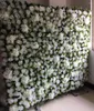 Dekorativa blommor Bröllop 3D Flower Wall Stickers Paneler Handhold Artificial Silk Rose Peony Home Backdrop Hanging Decoration Green Runner