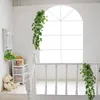 Decorative Flowers Artificial Plant Evergreen Leaf Vine Green Ivy Wall Home Decor Simulation Rattan Flower Garland Decoration