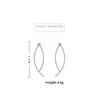 Stud Earrings HUAMI Simple Line Crossing S Sier Needle January Gifts Jewelry for Women High Quality Temperament 2024new