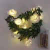 Flores decorativas Grinaldas 1020Leds Branco 1.53Meter Rose Flower String com Luzes Mesa de Casamento Centerpieces Decorações Brilhantes Artificial Rose Garland 230906