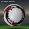 Balls PU Leather Machinestitched Football Ball Adults Match Soccer Balls Waterproof Size 5 Practicing Sports Accessories 230906