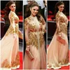 긴 민소매 Aline Applique Arabic Evening Dresses Custom Made Made Tulle Jewel Vinatge Prom Dresses Floor Length Evening Gown255h