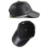 Ball Caps 2023 Lederen Baseball Cap Herenmode Sport Leger Militaire Hoed Man Britse Vintage Koeienhuid Hoeden