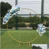 Party Decoration 2,5 m Big Circle Wedding Birthday Arch Bakgrundsbekämpning Props Single Flower Door Rack Balloon Drop Delivery Home G DH8PT