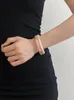 Bracelet coloré émail goutte à goutte glaçure Vintage largeur métal pour femmes fille à la mode français élégant automne hiver Bracelet HUANZHI 2023