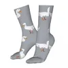 Chaussettes pour hommes Mode Mâle Hommes Femmes Crazy Pekin Duck Gris Animal Graphique Chaussette Printemps Été Automne Hiver