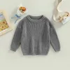 Pullover Herbst Winter Baby Kinder Jungen Mädchen Langarm Einfarbig Strickpullover Baby Kinder Jungen Mädchen Pullover Pullover Jumper Kleidung 230906