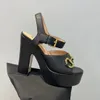 Women Platform Horsebit Sandal Designer Fashion Python Print Sandal Luxury äkta läder av hög kvalitet Python Print Top Quality High Heel Outdoors Sandal