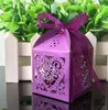 Love Heart Laser Cut Candy Favor Holders Present Boxes Chocolate Present Bridal Birthday Bomboniere Box With Ribbons Country Wedding Presents ZZ