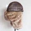 Berretti invernali Bomber Cappelli Uomo Donna Uomo Caldo antivento Colbacco con paraorecchie per le donne Pu Pelle Pelliccia Russo Trapper Cappello con paraorecchie