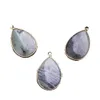 Pedra de cristal natural waterdrop labradorite ouro afiado pingente adivinhação meditação espiritual encantos jóias