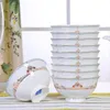 Geschirr-Sets, Schüsseln und Schüsseln, Bone China-Teller, Keramik-Geschirr, Porzellan-Set, Kombination frisch