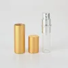 Bouteille de parfum en aluminium anodisé, 5ml, atomiseur Compact, verre de parfum, flacon pulvérisateur rechargeable de voyage, Sep01