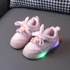 Stivali Sepatu Led Anak anak Sneakers Bersinar untuk Balita Bayi Perempuan dengan Bercahaya Sol Terang 230905