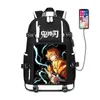 Rucksäcke Anime Demon Slayer Leuchtender Rucksack Schüler Schule Umhängetasche Jugend Outdoor Reiserucksack mit Datenkabel Modegeschenke 230905