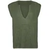 Men's Vests Men V-neck Knitted Pullovers Casual Loose Sweaters Vest Fashion All-match Sleeveless Solid Male Autumn Winter