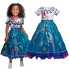 Cosplay encanto charme meisjes prinses kostuum voor Halloween -kinderen Mirabel verjaardagsfeestje cosplay jurk kinderen madrigal carnaval vermomming 230906