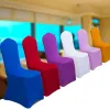 10Pcs New White Wedding Chair Cover Universal Stretch Polyester Spandex Elastic Seat Covers Party Banquet Hotel Dinner Supplies