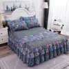 Bedspread Seprai elastis renda ganda 3 buah Set seprai penutup kasur ukuran King 230905