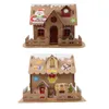 Палатки и укрытия, 2 комплекта, рождественский домик для печенья, игрушки «сделай сам», светящиеся украшения, бумага, домашние детские игрушки