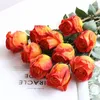 Fleurs décoratives 2 morceaux de bouquet de roses en soie cuite au four, décoration de festival d'amant artificiel, accessoires de cadeaux de mariage de haute qualité à Rome