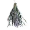 Kwiaty dekoracyjne wielkie liście eukaliptusowe z przyjemnym zapachem ozdobić wielofunkcyjne mieszankę i lawendowy suszony wisiorek kwiatowy