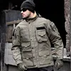 Vestes pour hommes veste de travail printemps et automne multi-poches décoratives moto vent loisirs manteau de grande taille