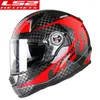 Motorcycle Helmets LS2 FF396 Dual Lens ECE Carbon Fiber Helmet Full Face Ventilate Running Anti Fog